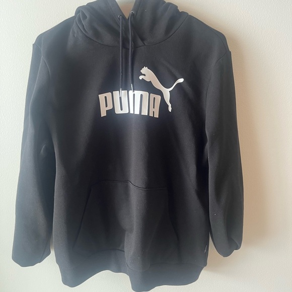 Puma Tops - Puma Hoodie Black White L